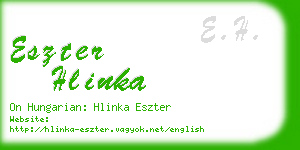 eszter hlinka business card